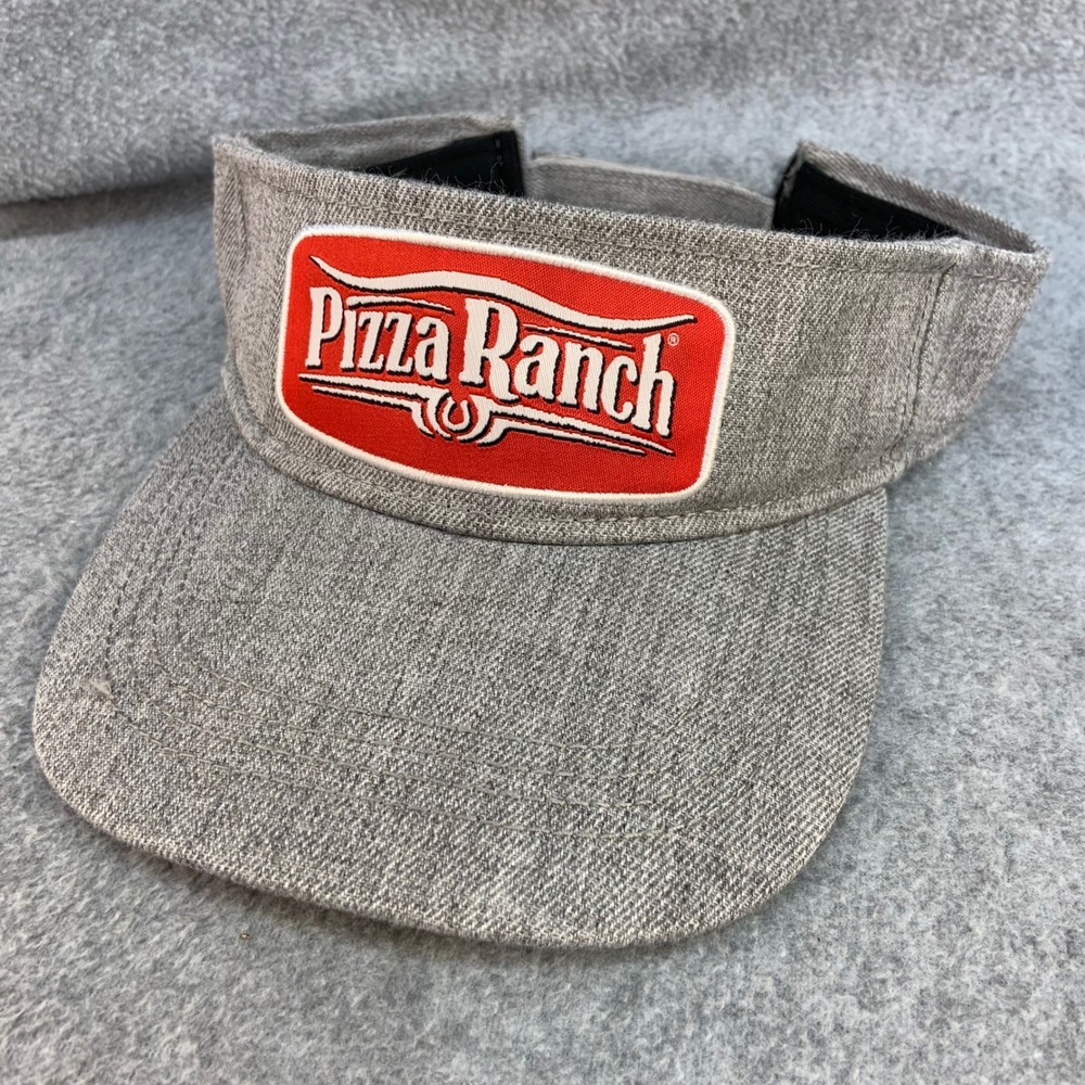 Pizza Ranch Logo Unisex Gray Pizza Ranch Sun Visor Hat Adjustable OSFA